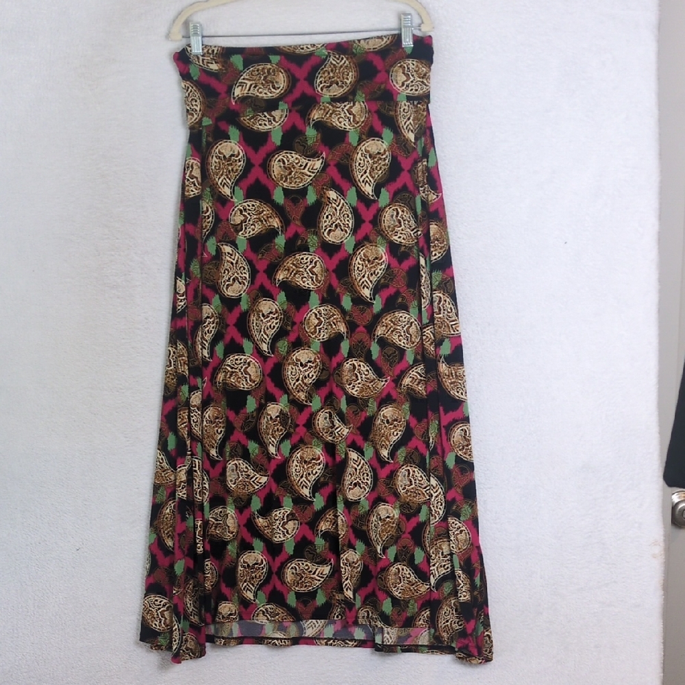 LuLaRoe Womens Paisley Gypsy Boho Skirt Size M